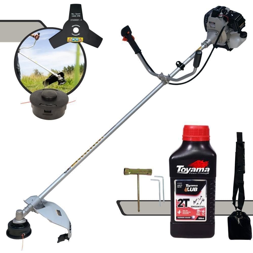 Roçadeira Lateral Tbc43h Toyama 43cc 1,7hp + Óleo Toyama 2t