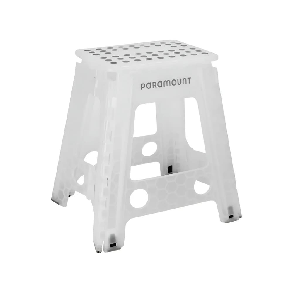 Banqueta De Plástico Dobrável 450mm 150kg Reforçada Com Alça