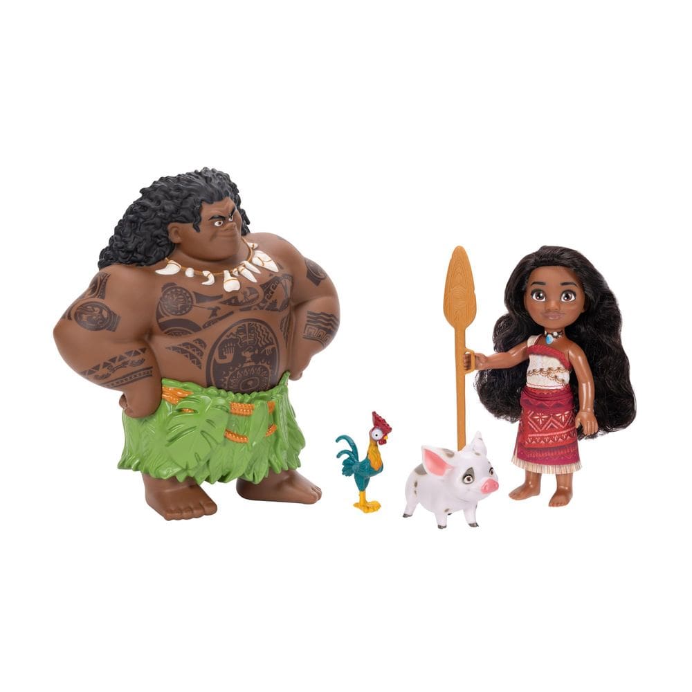 Conjunto de presentes para bonecas Disney Moana 2 Moana & Maui 15 cm com Pua e HEI HEI