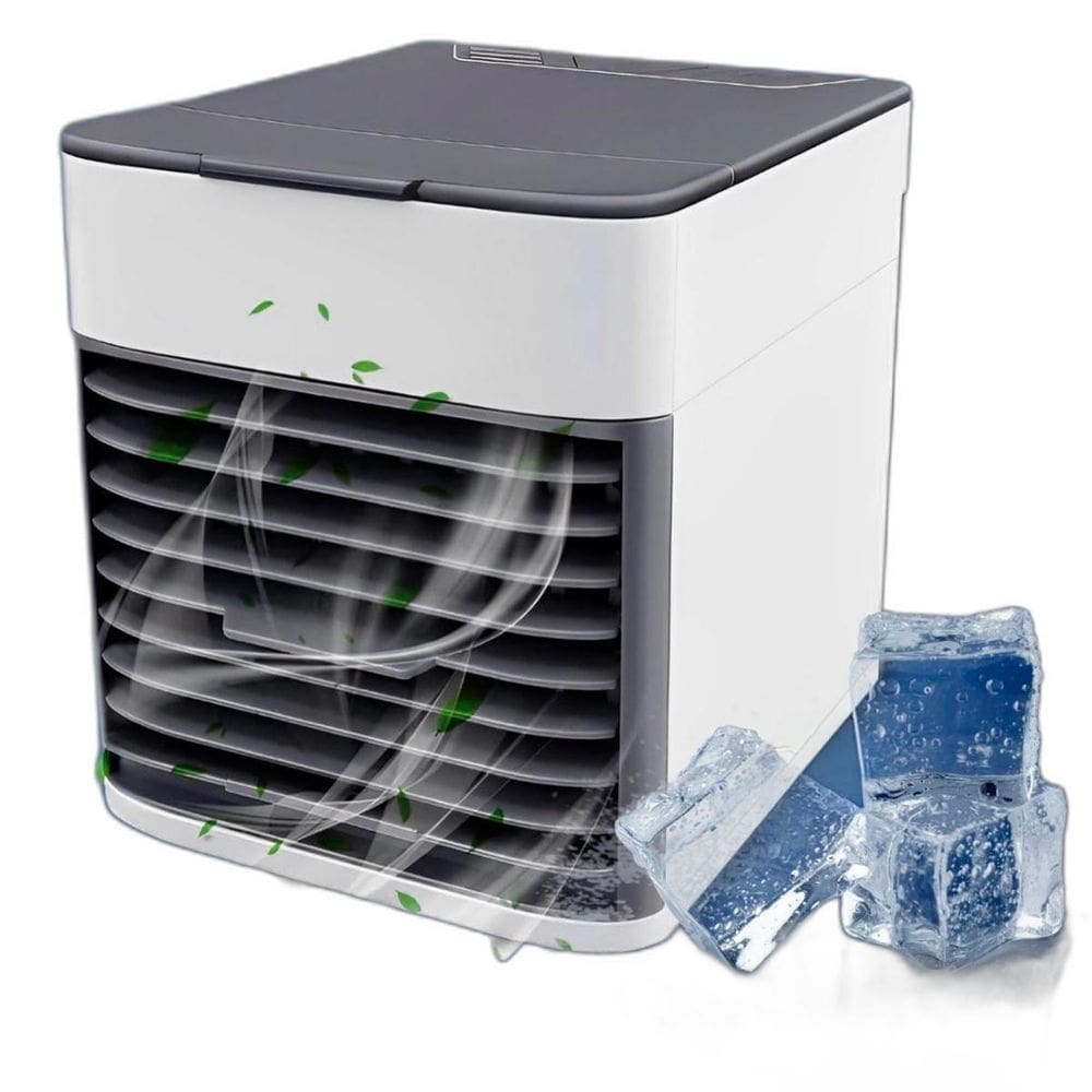 Mini Ar Condicionado Usb Portátil Ventilador E Luz Led