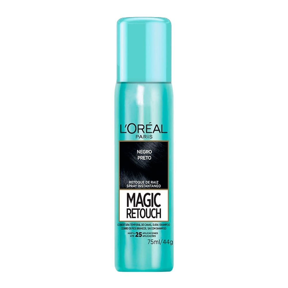 Magic Retouch L`oréal Preto Spray Instantâneo para Retoque de Raiz 75ml