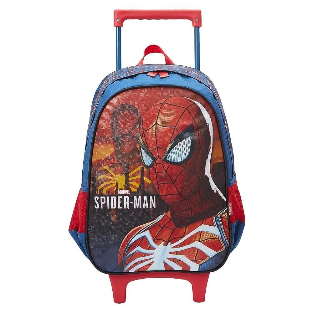 Mochila De Rodinhas Escolar Infantil Spider Man Games