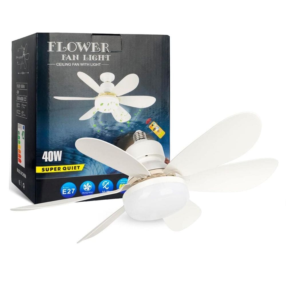 Ventilador De Teto 6 Pás Potente Controle Bivolt Silencioso