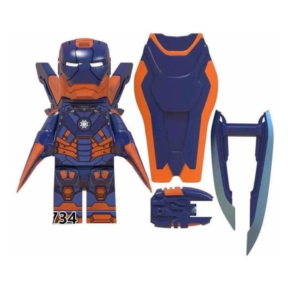 Boneco Blocos De Montar Homem De Ferro Armadura Mk27