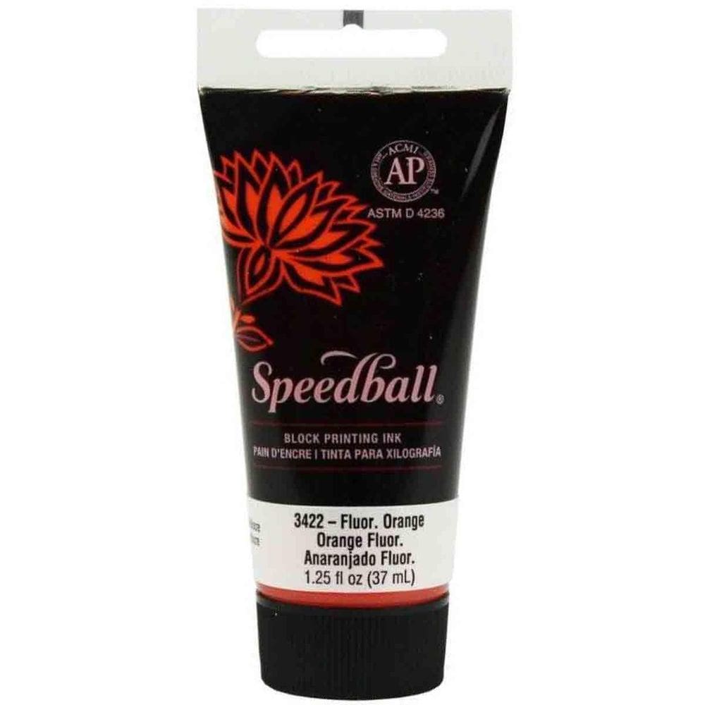 Tinta Xilogravura Speedball Base Agua 3422 Fluor Orange 37Ml