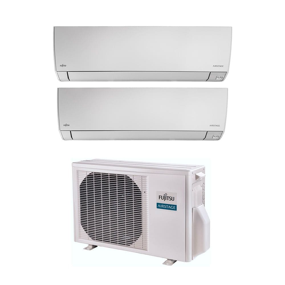Ar Condicionado Bi Split Fujitsu Inverter Airstage Premium 24.000 Btus ( 2x Hi Wall 12k ) Quente e Frio 220v