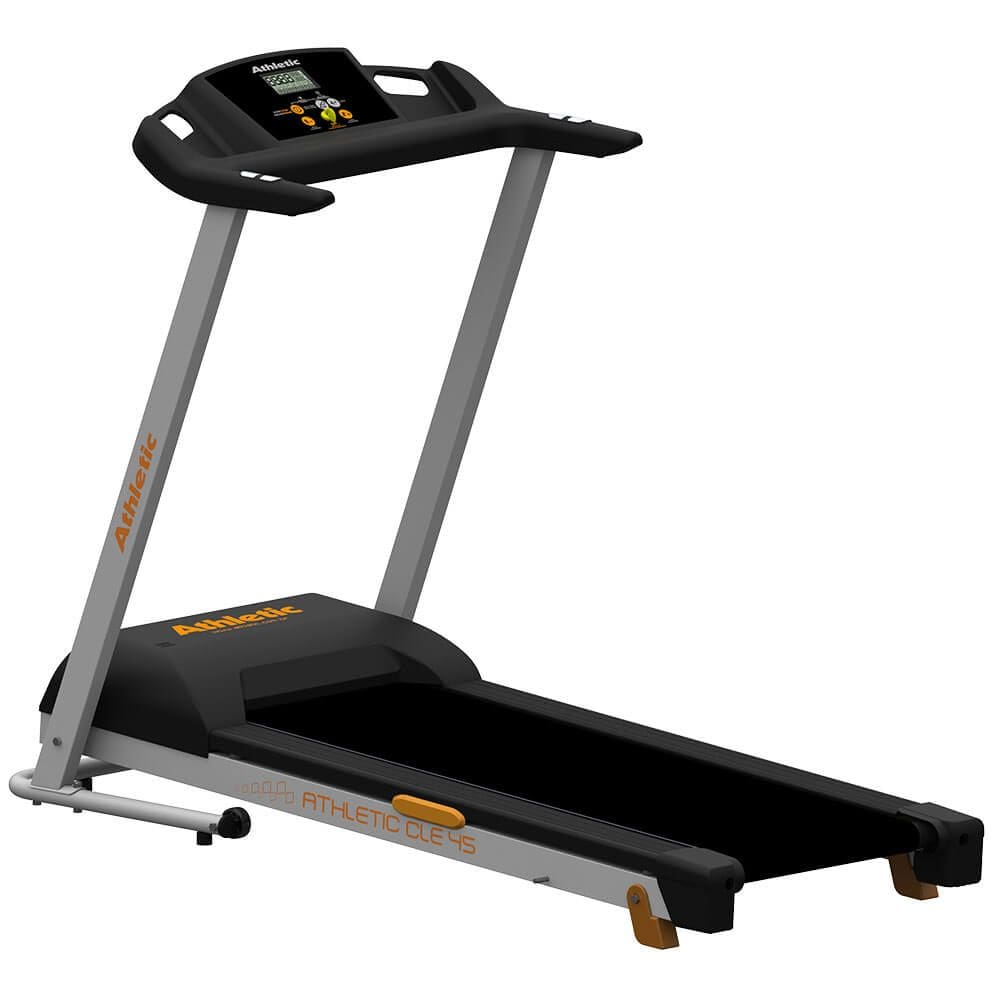 Esteira Elétrica Athletic CLE 45 16km/h 130kg Suportados Lona Ampla Com Monitor para Treino em Casa