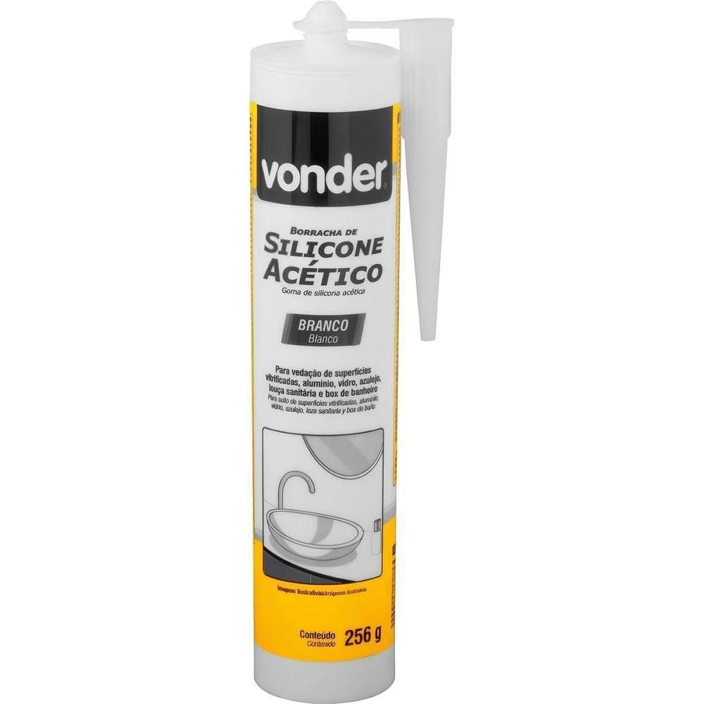 Borracha Silicone Branco 256g Acético Vonder