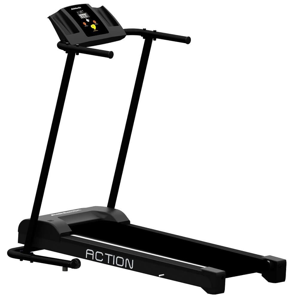 Esteira Elétrica Athletic Action10km/h 100kg Suportados Compacta Dobrável Com Chave de Segurança