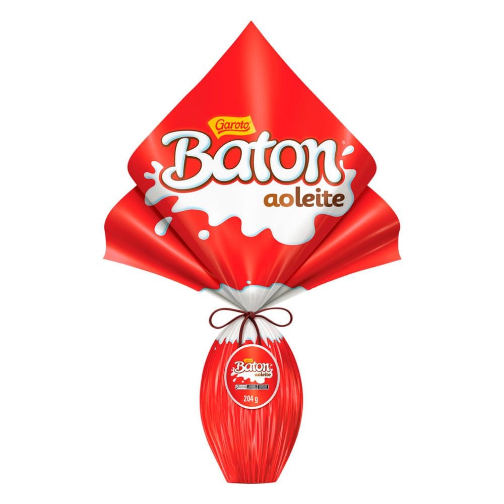 Ovo de Pascoa Baton Chocolate ao Leite 204g