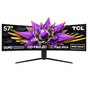 Monitor Gamer Curvo TCL 57 Polegadas QLED Mini LED 4K R94 120Hz 1ms (GtG) HDR 1000 nits 57R94