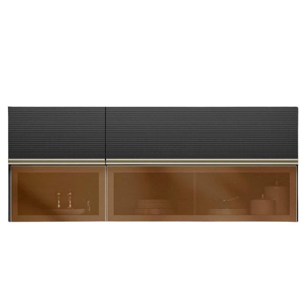 Armario Aereo 120 cm E Armario Aereo 60 cm Vidro Proenca Demartez