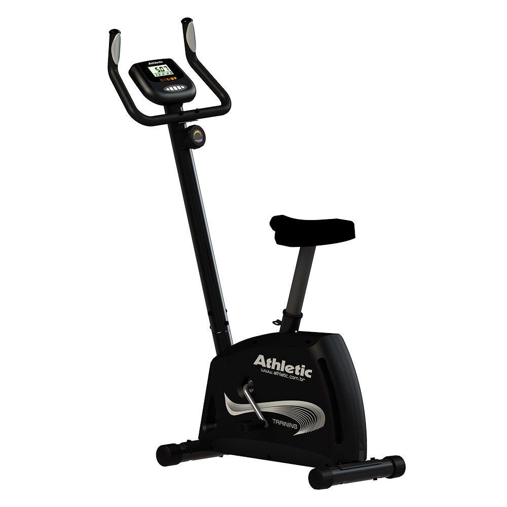 Bicicleta Athletic Training Vertical 8 níveis magnéticos Suporta 140kg Pedal suave monitor 11 funções