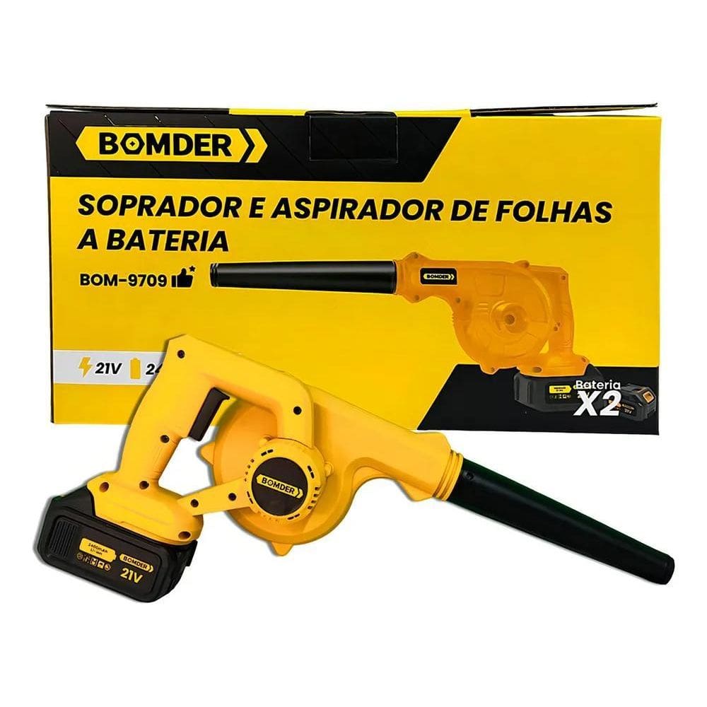 2X Aspirador De Folhas E Sujeiras Bomder Soprador Cor Amarel