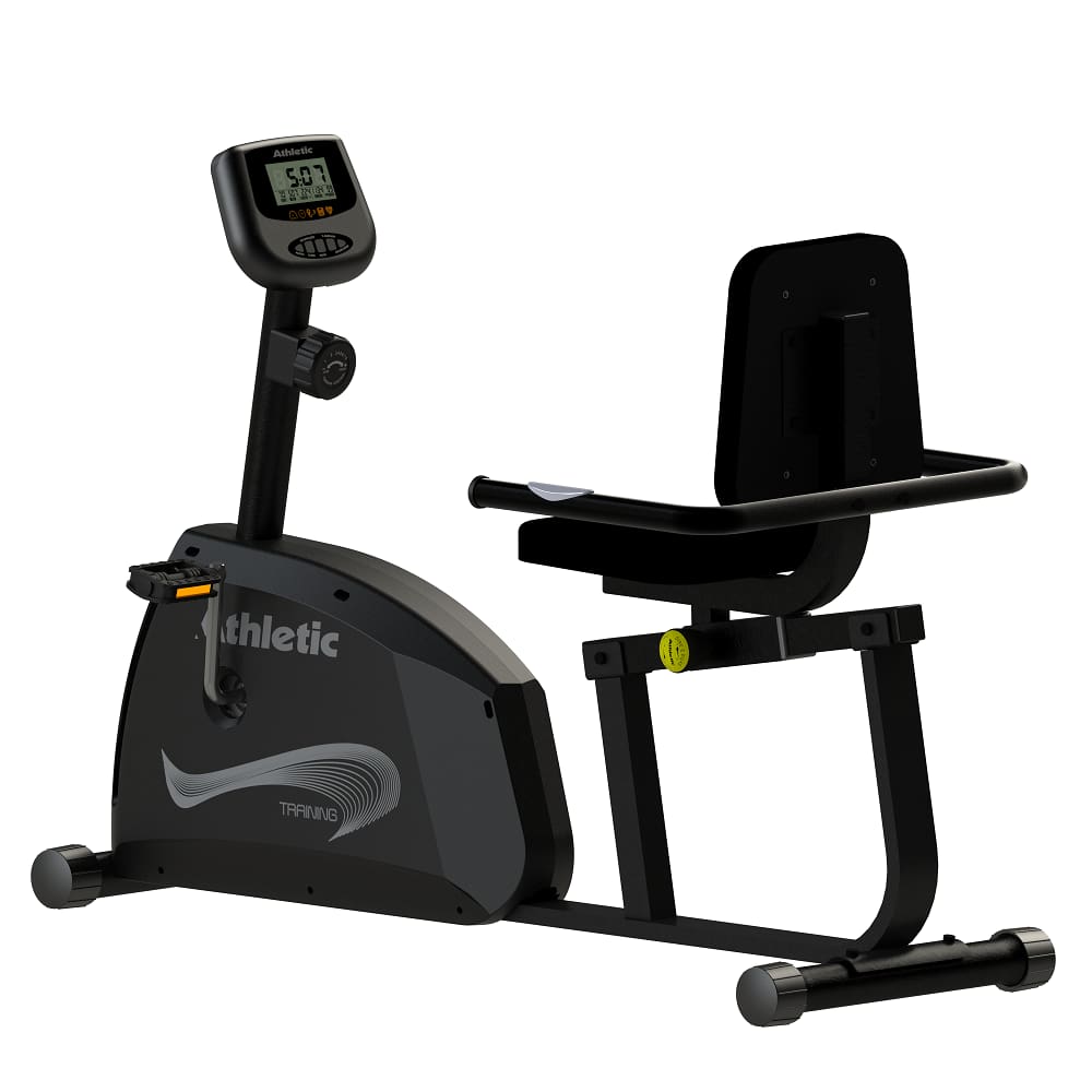 Bicicleta Ergométrica Horizontal Athletic Training 8 Níveis Magnéticos 140kg Conforto Pedal Suave