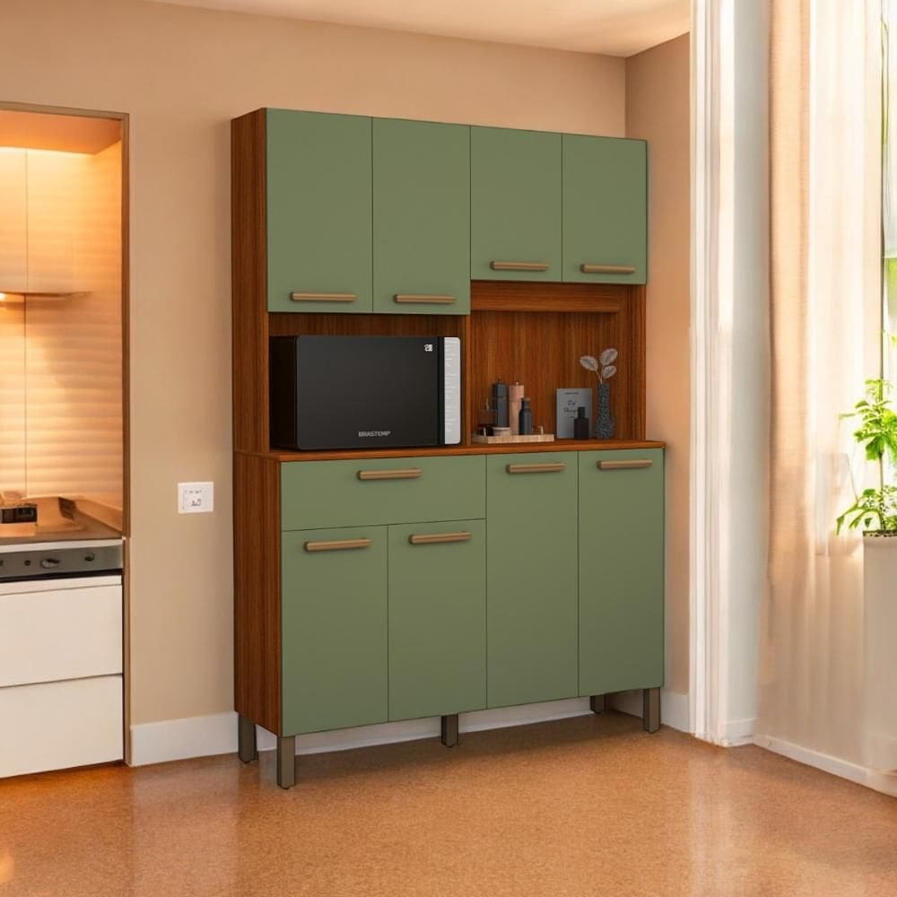 Cozinha Elegante 08 Portas Jade Cinamomo