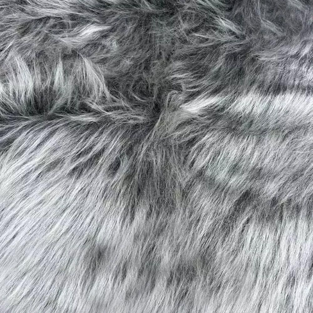 Tecido Pelúcia De Pelo Alto 1,60x5,00 M Para Decoração Grafite - D`rossi