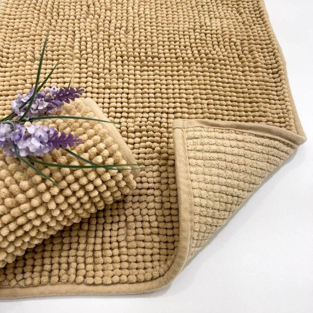 Tapete Para Banheiro Bolinha Soft 38x58 Marfim