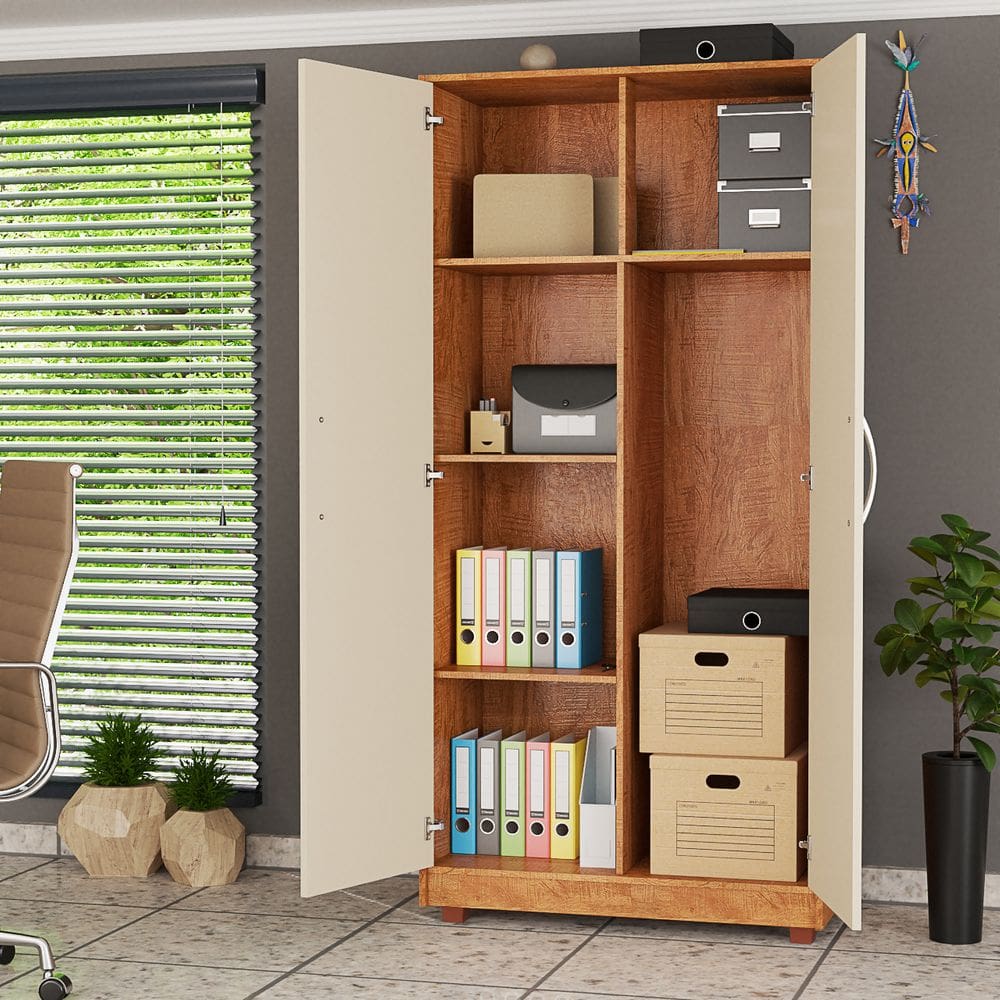 Armário Organizador Multiuso com Prateleiras para Escritório