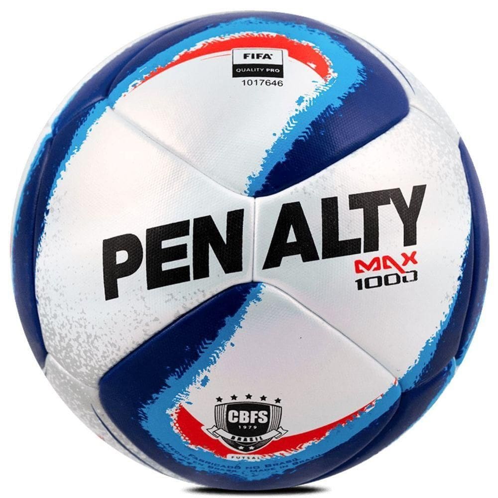 Bola De Futsal Penalty Max 1000 Xxiv Oficial Cbfs Selo Fifa Branco-azul