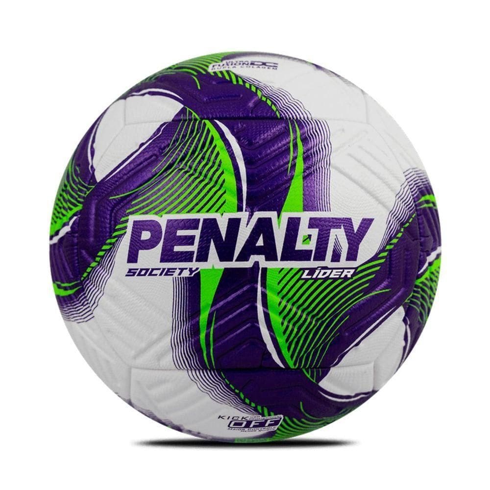 Bola De Futebol Society Penalty Líder Xxv Branco + Verde