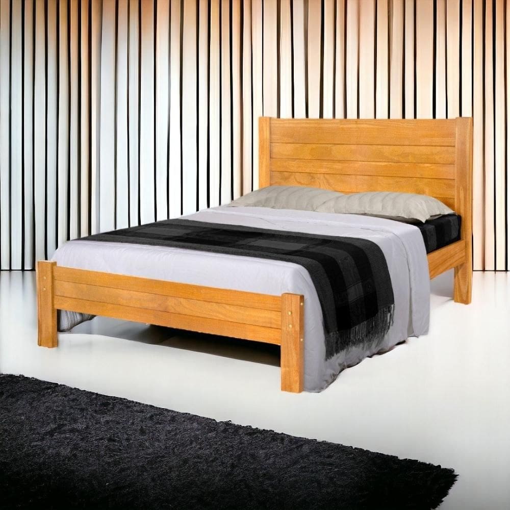 Cama Casal Lara Imbuia Atraente