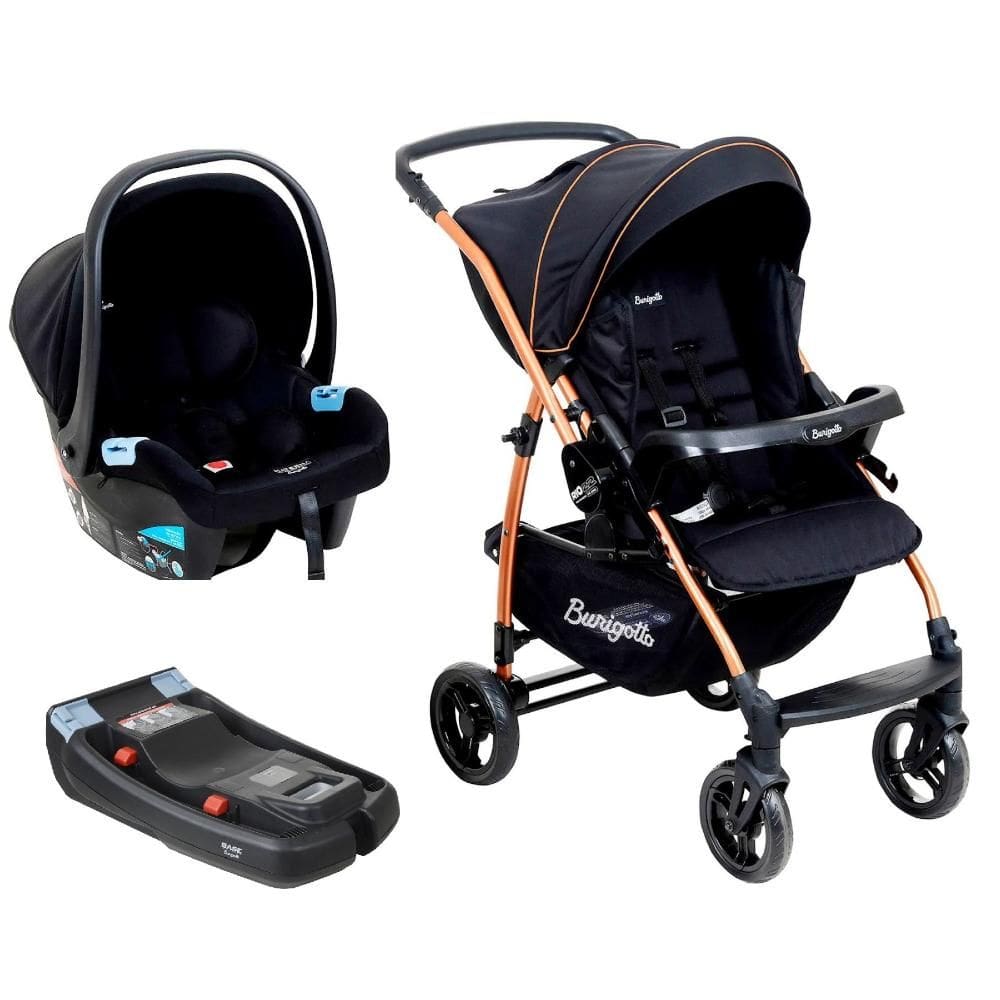Travel System RIO 22-Preto Cobre Burigotto com Base Belted