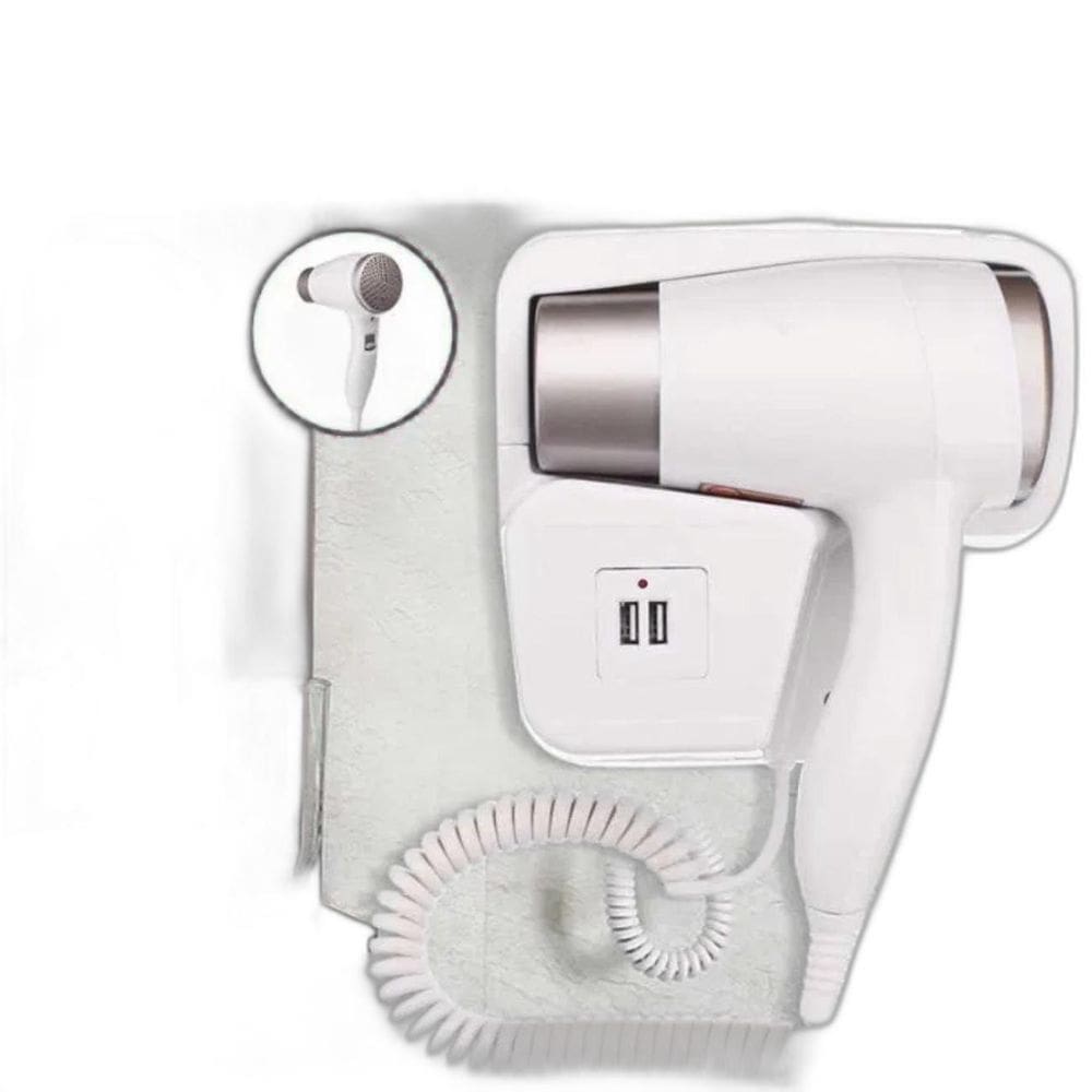 Secador Fixo Branco Tipo Hotel Quente E Frio 220V