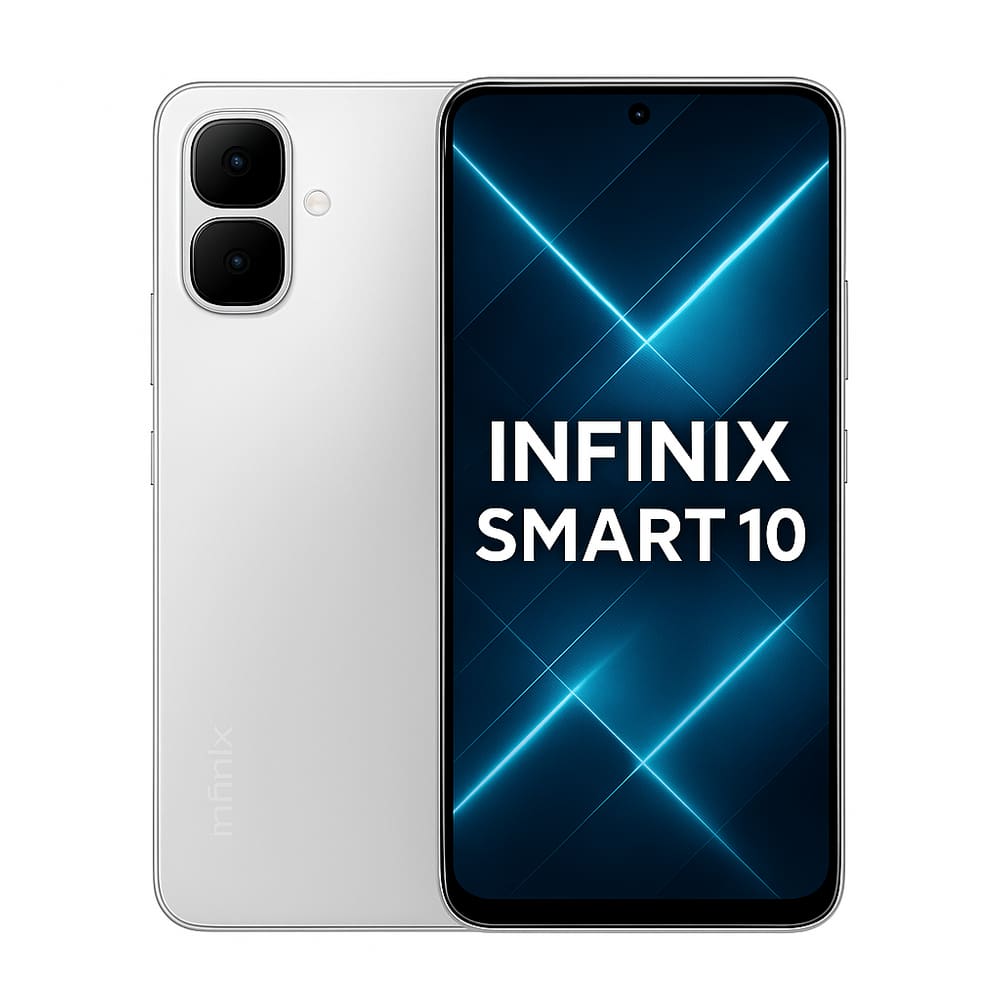 Smartphone Celular Infinix Smart 10, 64GB, 3GB RAM, Tela 6,67 HD+, 120Hz, Android 15, Câmera 8MP, Bateria 5000mAh, Dual SIM, Expansão de RAM, Prata