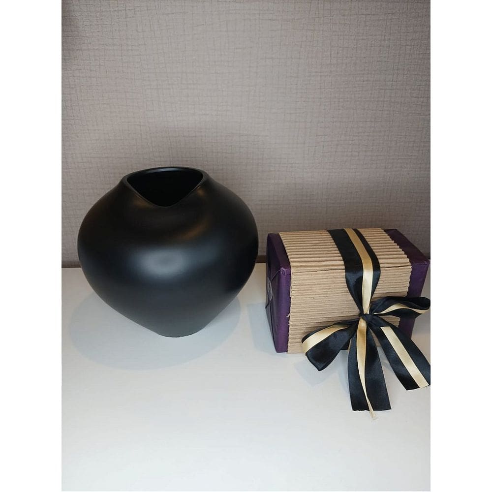 vaso mazzotti Preto Fosco 19x21cm