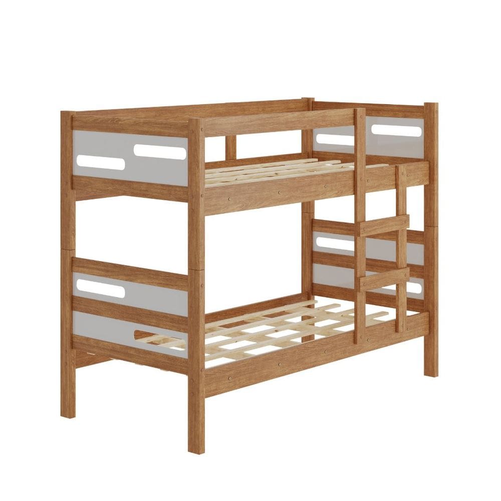 Beliche Estrela Com Grade De Proteção Lateral E Escada Nature Off