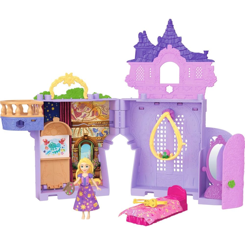 Torre de casa de bonecas Mattel Disney Princess Rapunzel com boneca