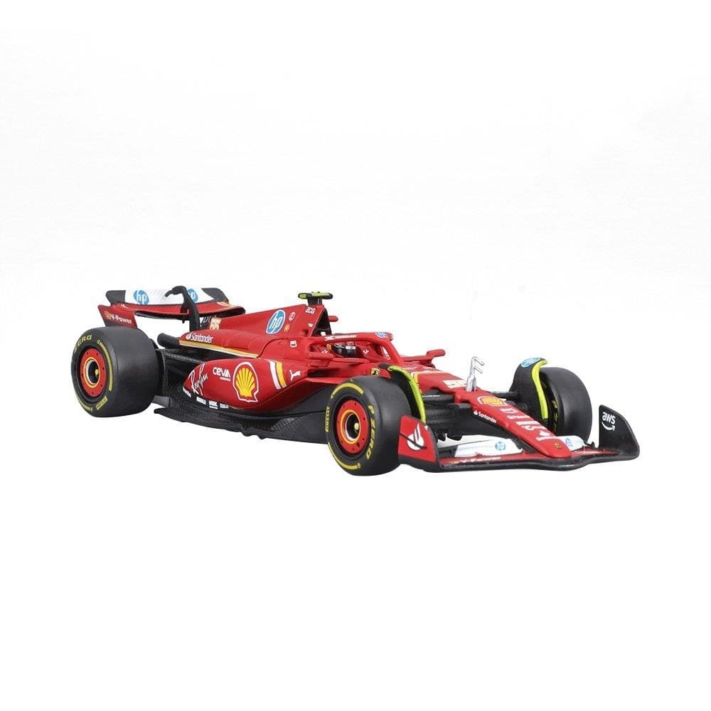 Carrinho Burago Ferrari SF-24 F1 1:43 Sainz com Capacete 18-36843A