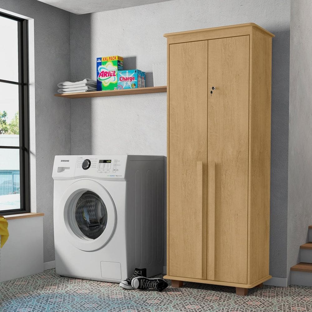 Armário Multiuso 2 Portas 4 Prateleiras México Cinamomo