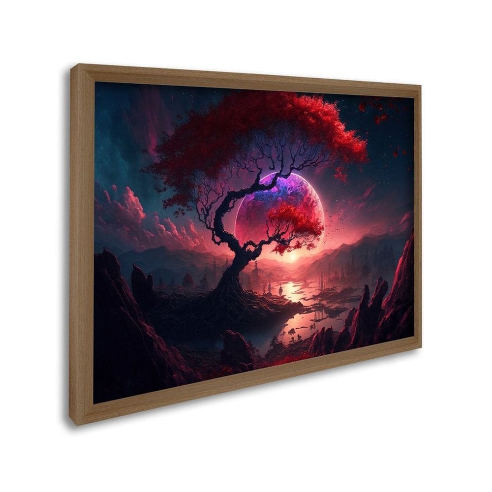 Quadro Decorativo Paisagem Anoitecer e Penhasco 1 Tela 60x90 para Sala Quarto Hall