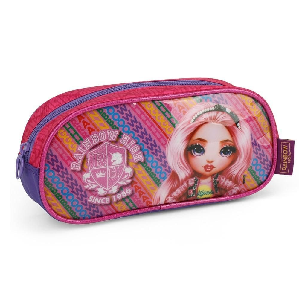 Estojo Infantil Escolar Rainbow High Luxcel