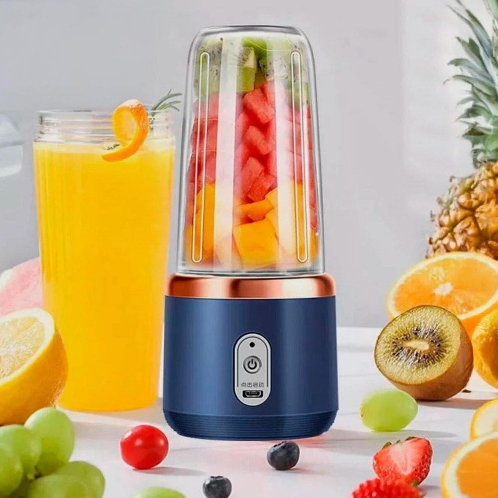 Liquidificador Mini 400Ml Usb Misturador De Sucos E Frutas