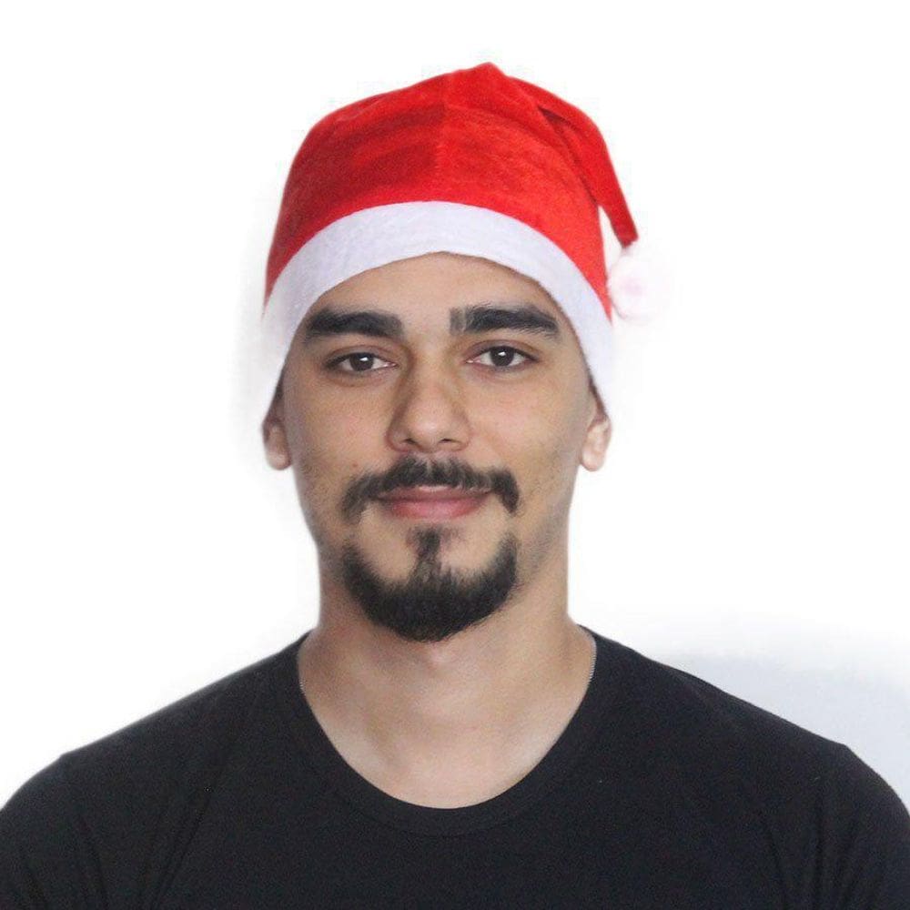 Gorro De Papai Noel Luxo Adulto