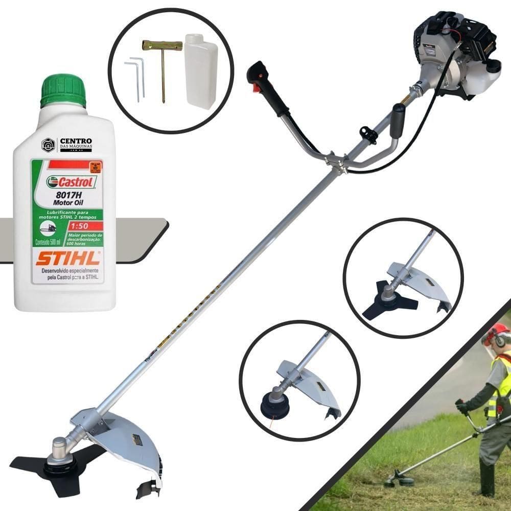 Roçadeira Profissional Toyama Tbc43h 1,7hp 43cc + Óleo Stihl