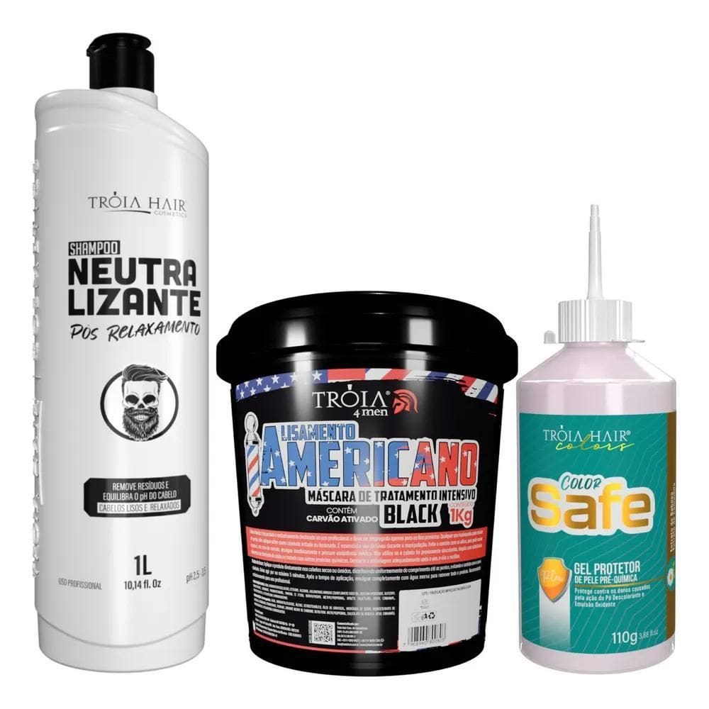 10X Alisamento Americano Black 1Kg + Shampoo Neutralizante