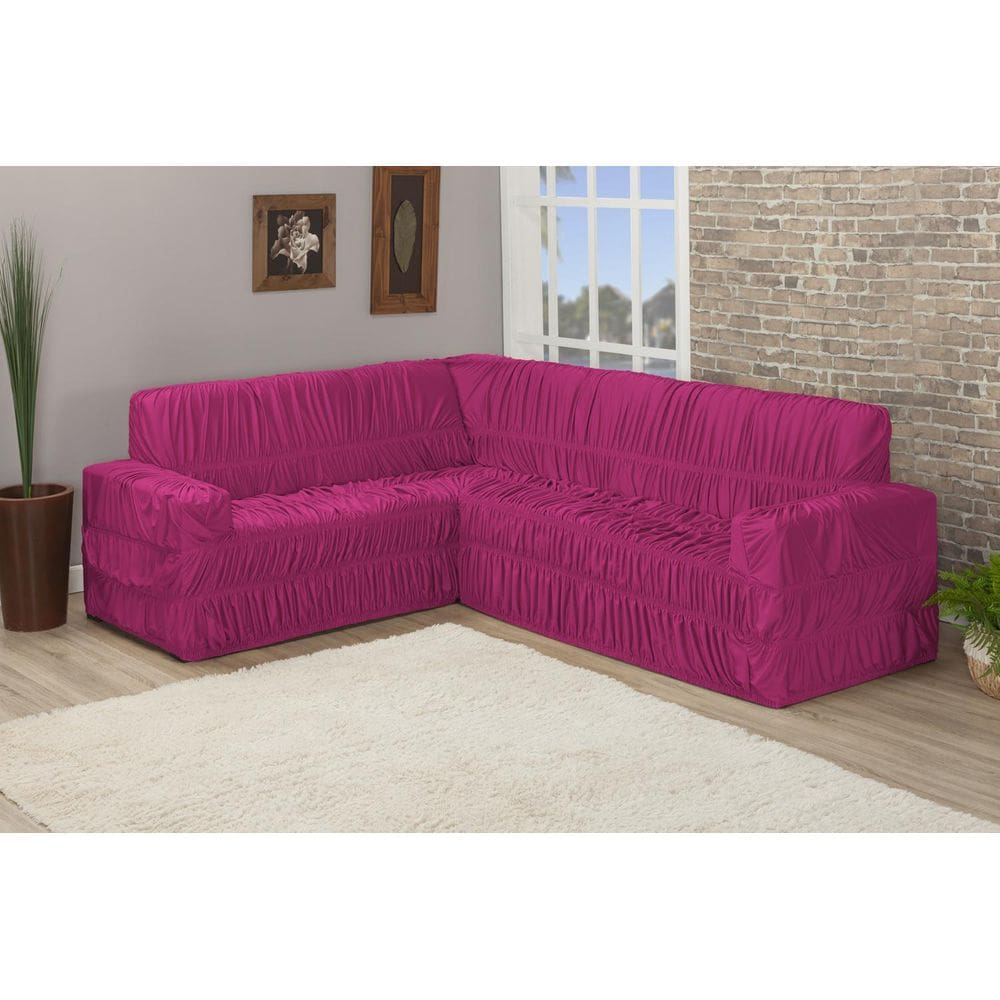 Capa De Sofa Canto De 6 Lugares Elasticada Malha Gel