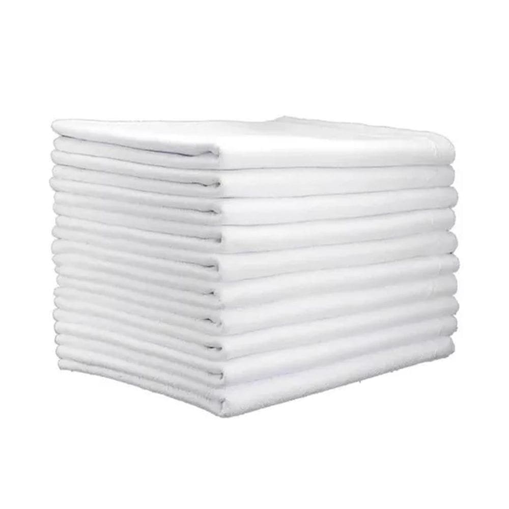 10Un Pano De Chão Saco Duplo Alvejado Grande 48X68Cm Branco