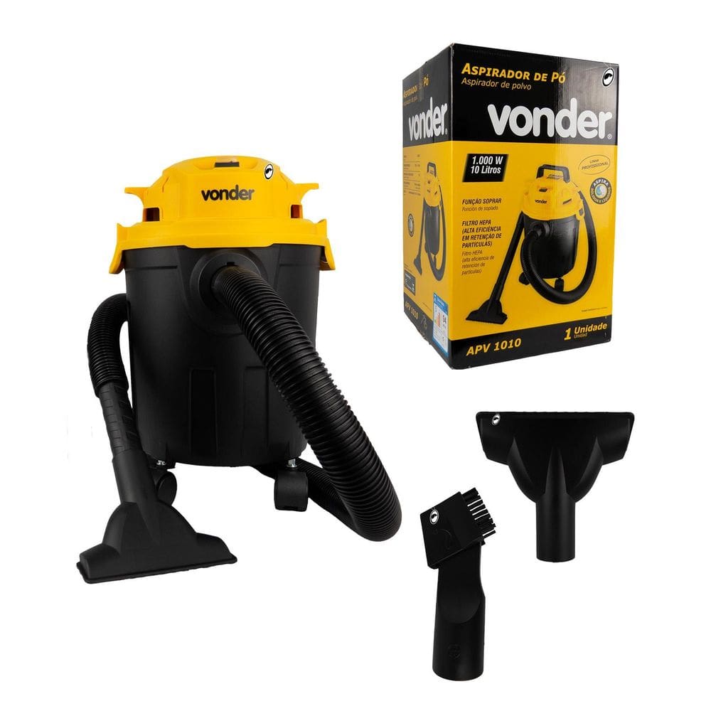 Aspirador Pó E Líquidos 1000W 10 Litros Apv 1010 127V Vonder