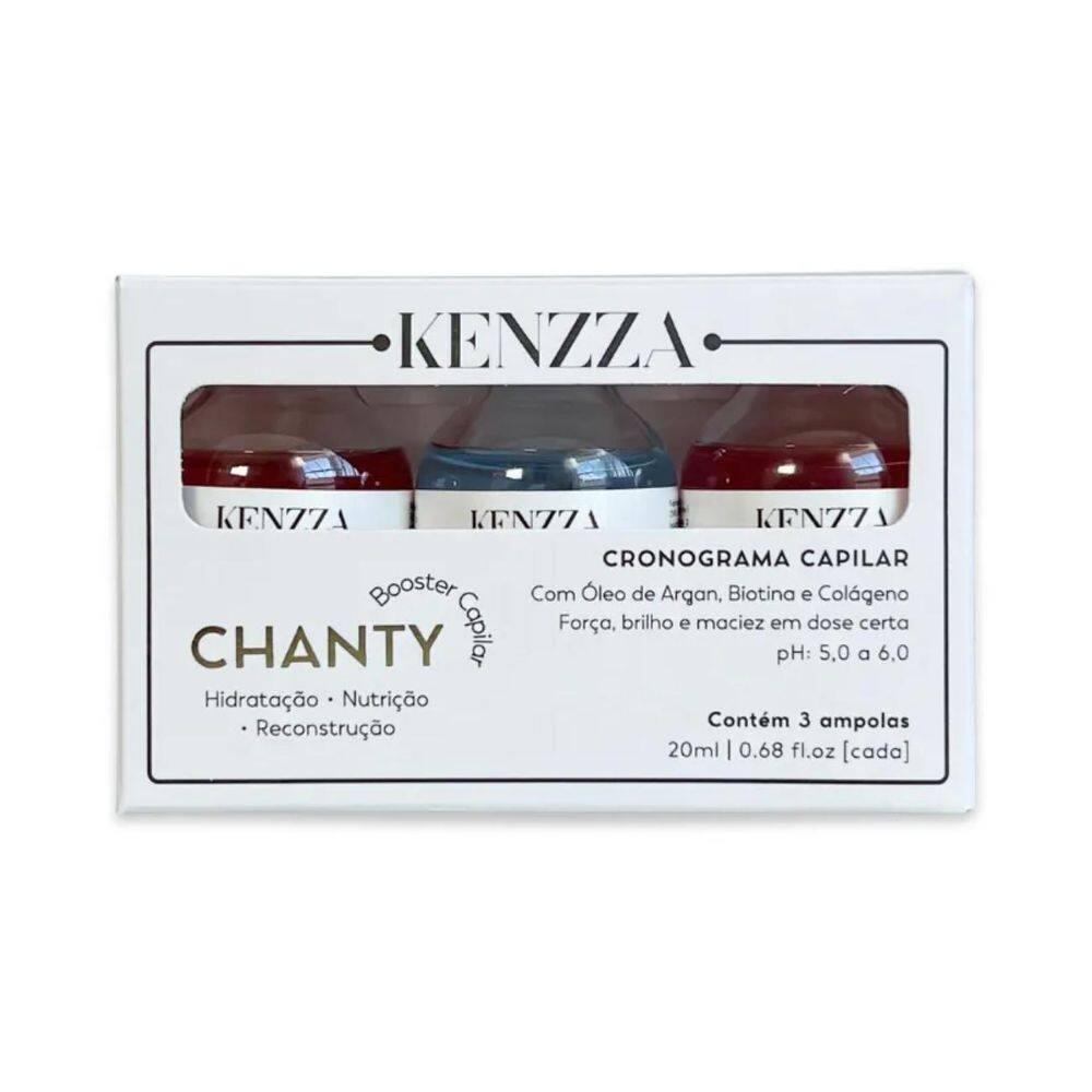Kit Ampolas Chanty Hidratação Nutrição Reconstrução Kenzza