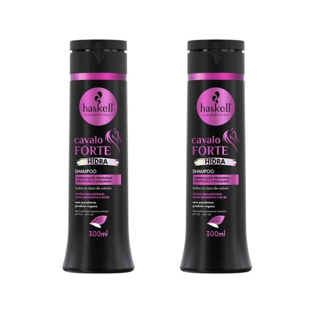 Shampoo Haskell 300Ml Hidra Cavalo Forte - Kit Com 2Un