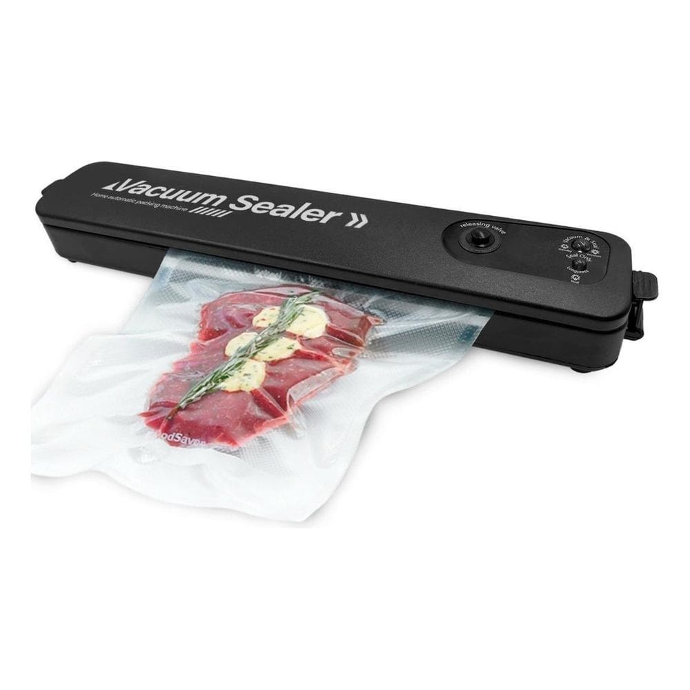 Vacuum Sealer Preta Seladora A Vácuo 10 Sacos E Bivolt