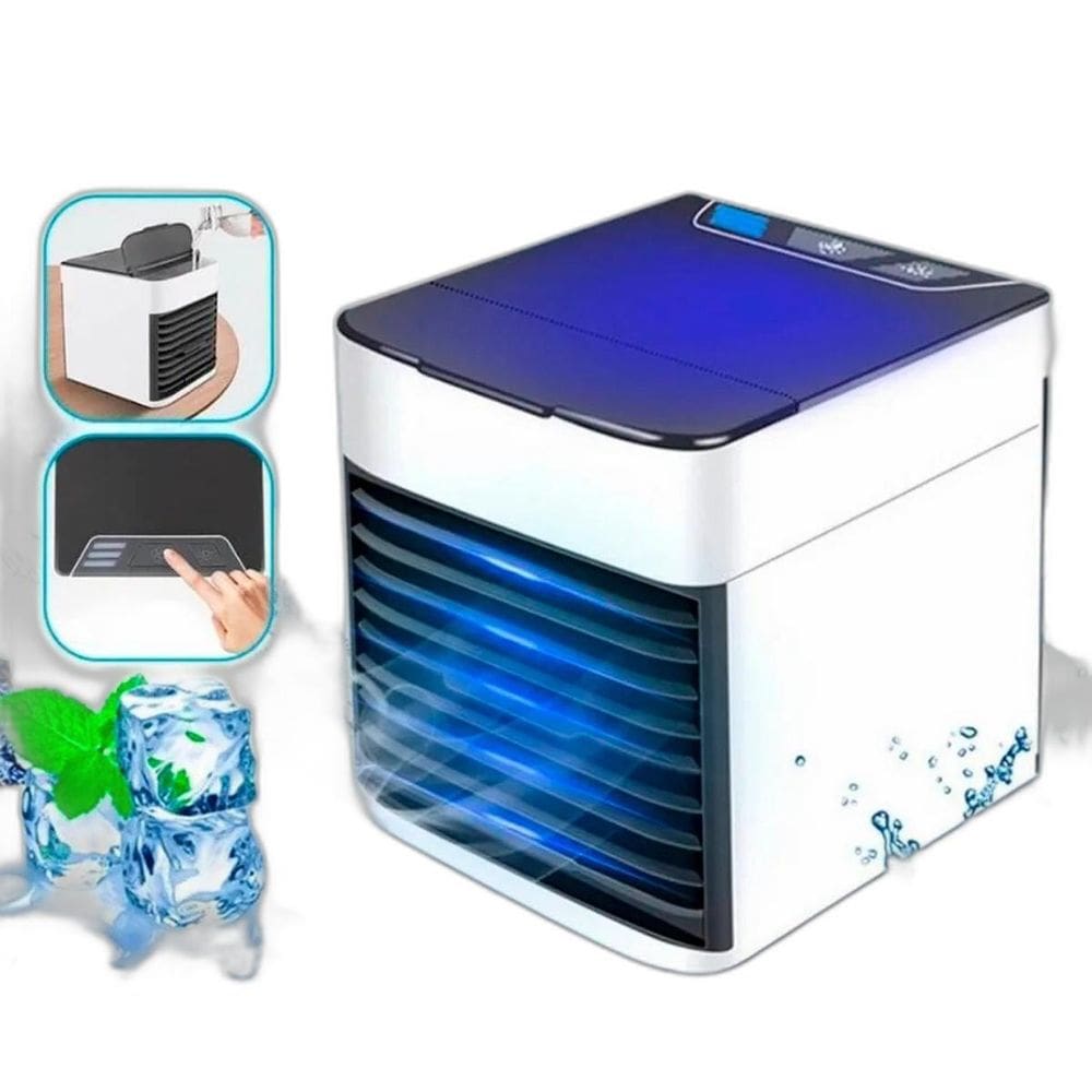 Mini Ar Condicionado Portátil Usb Ventilador Ambientes