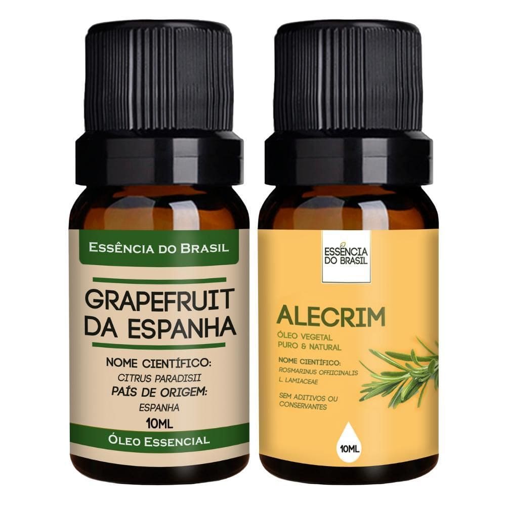 Óleo Essencial Grapefruit Espanha + Vegetal De Alecrim 10Ml
