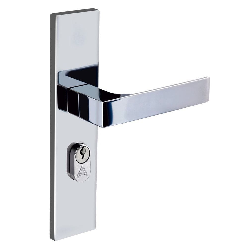 Fechadura Entrada Reta Espelho S40 Cromado Quadratta Aliança