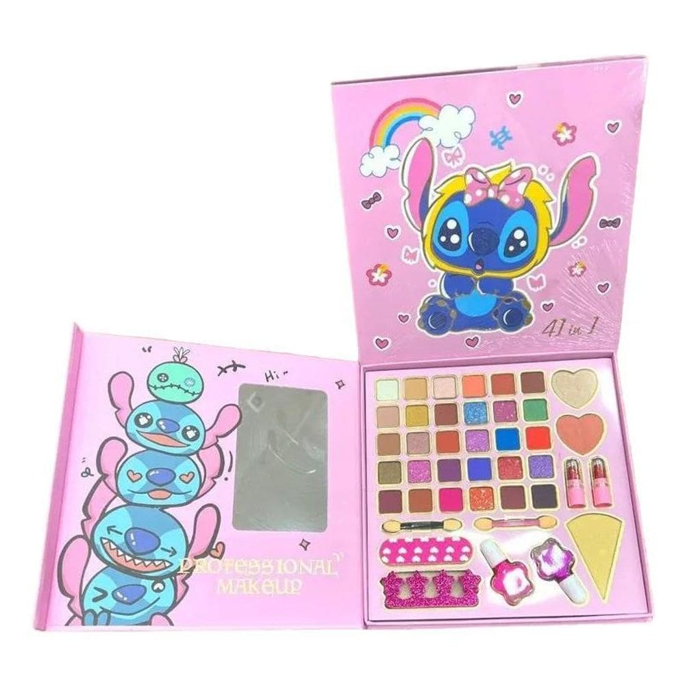 2X Kit De Maquiagem Infantil Criança Lilo Stitch Disney Meni
